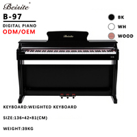 Beisite B-97 88 touches étape étape poids Standard Piano numérique 10 couches échantillonnage dynamique Rechargeable Portable électronique plastique