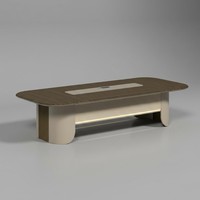 Table de réunion de direction en panneau de particules E1 avec texture 3D et processus de succion, bureau de conférence moderne pour salle de réunion