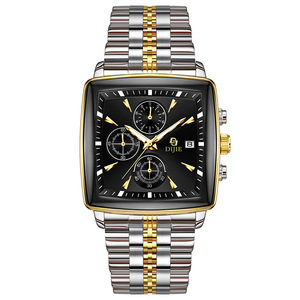 Montre de luxe pour homme, design carré haut de gamme, calendrier, minuterie, quartz original, acier inoxydable, résistante à <span class=keywords><strong>l</strong></span>'eau 30M - Product Image 6
