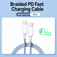 Câble de charge USB-C PD 20W pour iPhone 14/13/12/11 Pro Max et iPad, charge rapide 3A, 2M, nylon, pour connecteur