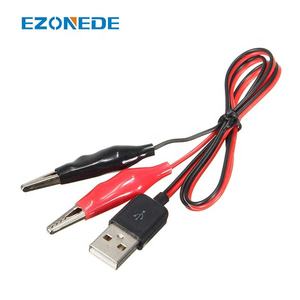 สายเคเบิลทองแดง1คู่50ซม. คลิปจระเข้พร้อมสายตัวเมีย + ขั้วต่อ USB ตัวผู้ทดสอบทองแดงที่หนีบจระเข้สำหรับการทดสอบ - Product Image 4