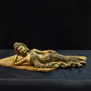 Figure personnalisée petit <span class=keywords><strong>moine</strong></span> thaïlande couleur or tête <span class=keywords><strong>de</strong></span> bouddha statue Sani ornements indien Maitreya bouddha statue résine artisanat - Product Image 3