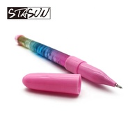STASUN stylo à paillettes mignon promotionnel stylo gel à paillettes mignon nouveauté en plastique personnalisé rempli de liquide stylo à bille flottante à paillettes