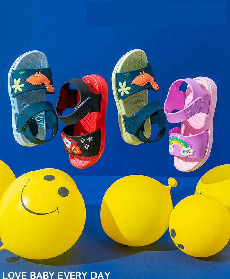 Children Cartoon Sandals Soft Bottom Boys Girls Beach Shoes Kids Slippers Shoes