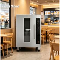 Friteuse professionnelle sans huile, 30L au total, filtration des fumées à 8 niveaux, 50 programmes, levage automatique, pour snack-bar intérieur