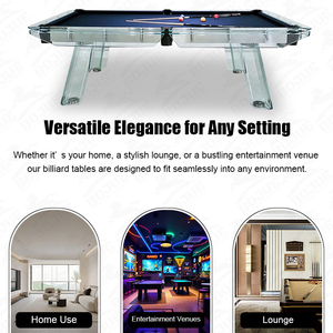 2023 stile moderno di alta qualità in acciaio inossidabile 8ft e 9ft vetro cristallo Snooker e <span class=keywords><strong>biliardo</strong></span> <span class=keywords><strong>tavolo</strong></span> <span class=keywords><strong>da</strong></span> <span class=keywords><strong>biliardo</strong></span> nuovo Design in vendita - Product Image 4