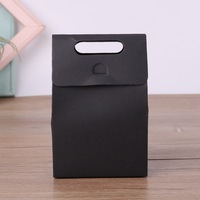 Boîte cadeau en papier kraft recyclé avec fenêtre transparente en PVC, design pliable pour bougies, artisanat, bonbons, stockage alimentaire, sacs en papier écologiques
