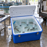 Conteneur de transport de poissons vivants Muyuaqua avec système d'oxygénation et intérieur de qualité alimentaire pour l'élevage de poissons