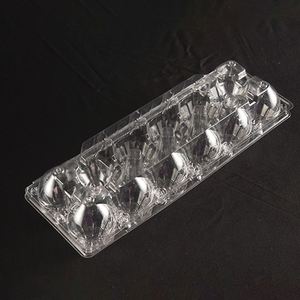 Customized Logo Wholesale <b>Plastic</b> Egg <b>Trays</b> for 12 Egg Carton Reusable PET Egg Container Free Samples - Product Image 1
