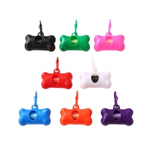 Sacs biodégradables pour déjections animales, distributeur portable en forme d'os, organisateur écologique pour ramassage de crottes de chien, pour petits animaux, chiens et chats - Product Image 1
