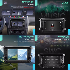 Autoradio compatible avec trois marques, Podofo 7 pouces 6+128 Go, CarPlay sans fil, Android Auto, WiFi, GPS, Volkswagen, Seat, Skoda - Product Image 3