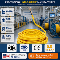 Fil NM-B 12/3 10/3 8/3 6/3 AWG 600V avec mise à la terre, fil électrique en cuivre pour intérieur, gaine non métallique en cuivre pour rénovation