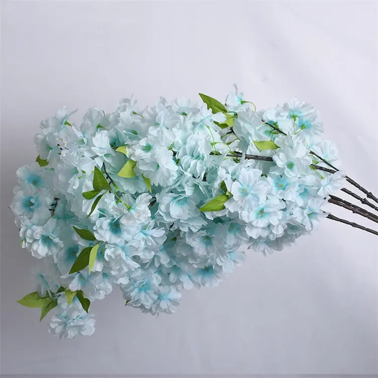 QSLH-A193 Wholesale Preço Decoração Do Casamento Artificial Flor Stem Branco Cherry Blossom Tree Arches
