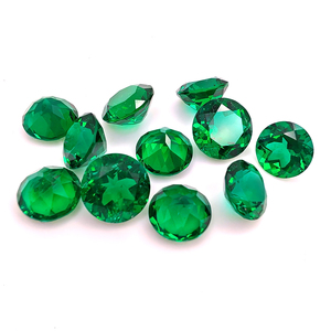 Sambia Round Bright Cut Bulk Emeralds Labor Hydro thermaler Anbau von Smaragden zur Verwendung in der Schmuck herstellung - Product Image 2
