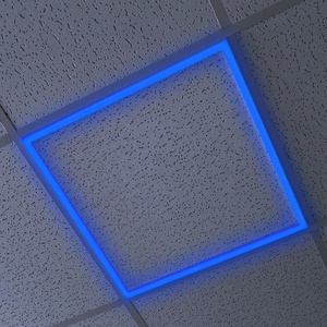 תאורת לוח הוביל 40w 60 x60 ס "מ מרובע שקוע תאורה אחורית לוח שטוח עם מסגרת כחולה קצה עבור מנורת התקנה - Product Image 2