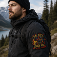 Patch personnalisé 3D en PVC pour équipe de trail, badge d'aventure imperméable pour le skate avec fixation auto-agrippante industrielle AWELLS