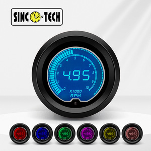 Thương hiệu Mới 2 \ "52mm <span class=keywords><strong>LCD</strong></span> Vôn kế EVO 7 màu xe MÉT 8-18V điện áp đo cho ô tô - Product Image 3
