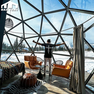 Domo Geodésico de Cristal para Glamping, Hotel al Aire Libre <span class=keywords><strong>con</strong></span> Calefacción y Ventilador Solar - Product Image 6
