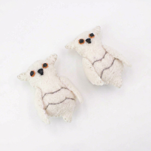 Adorno Navideño de Búho de Fieltro de Lana Cosido a Mano |   Adorno Colgante para Árbol de Navidad con Forma de Animal del Bosque, 7 cm, Bonito Adorno Decorativo para Interiores, Hazlo Tú Mismo - Product Image 1