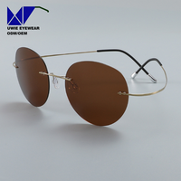 Monture optique sans monture en titane sur mesure OEM, taille 51-19-140, polarisée UV400 pour adultes unisexes, service d'échantillons rapide