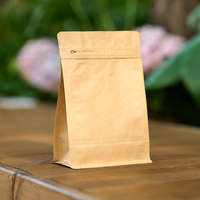 Pochette en papier kraft biodégradable imprimée sur mesure, style stand-up, avec fenêtre pour l'affichage des noix