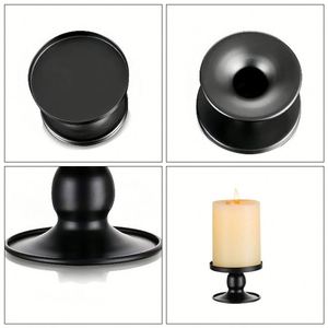 Hot Selling Home Decor Pillar Candle Holder Nordic Style <b>Candlestick</b> <b>Black</b> Gold Candle Stand for Table Centerpiece Set - Product Image 5