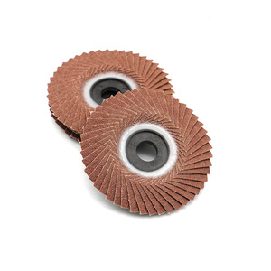 <span class=keywords><strong>Disco</strong></span> abrasivo <span class=keywords><strong>flexible</strong></span> de óxido de aluminio con aleta radial de 4 pulgadas de primera calidad para pulir y moler, personalizable OEM - Product Image 3