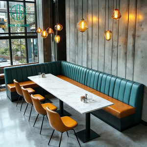 Juego de Mesa y Sillas de Mármol para Cafetería y Restaurante, Sofá, Asientos de Banco - Product Image 1