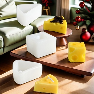 قالب سيليكون ثلاثي الأبعاد عالي الجودة على شكل جبنة من تايمزروي، قالب ألعاب طعام لطيف، قالب كعك واقعي للفنون والحرف اليدوية والديكورات وصناعة الشموع - Product Image 4