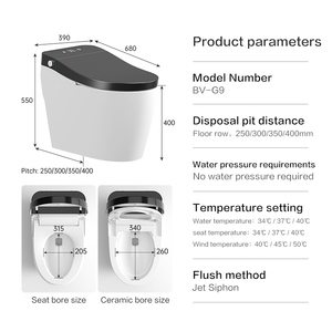 <span class=keywords><strong>BTO</strong></span> sanitaire toilette intelligente au sol avec fonction de rinçage par capteur 110v/200v avec réservoir dissimulé wc toilette - Product Image 6