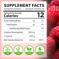 OEM 5000mg de créatine monohydrate Gummies Nutrition sportive pré-entraînement pour la croissance musculaire Supplément de nutrition sportive