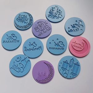 Outils <span class=keywords><strong>de</strong></span> boulangerie anniversaire mariage EID Mubarak acrylique Fondant moule Embosser Cookie chocolat timbre outils <span class=keywords><strong>de</strong></span> décoration <span class=keywords><strong>mots</strong></span> anglais - Product Image 5