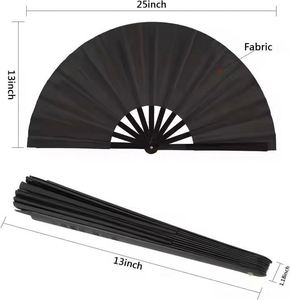 Éventails pliants personnalisés en tissu plastique écologique grand format 2025 avec logo peint, sac mascotte religieuse chinoise nouvelle collection - Product Image 3