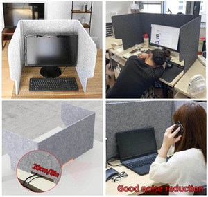 Pannelli Fonoassorbenti per Ufficio e Studio, Personalizzabili in Colori e Dimensioni, Non Tossici, con Presa Elettrica, per Divisori da Scrivania e Piani di Lavoro - Product Image 4