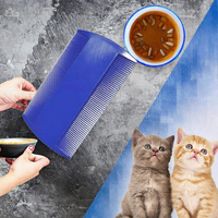 Kit de toilettage pour animaux de compagnie en plastique à prix d'usine, peigne anti-puces et anti-poux pour chats et chiens, avec dents arrondies, éliminateur de taches de larmes
