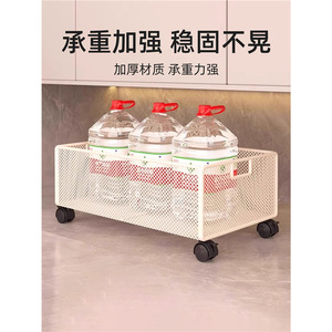 Panier de rangement rectangulaire pour salle de bain Lida 60x70cm avec roulettes, organisateur autoportant durable sous l'évier - Product Image 3