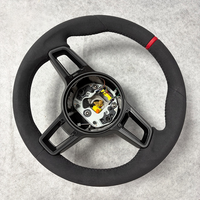 Volant de voiture tout noir pour Porsche Panamera Cayenne 718 Cayman Taycan 911 991 991.2 992 Personnalisation