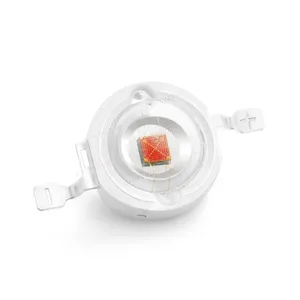 Lampu Tumbuh Chip LED Daya Tinggi 3W Merah Tua (660nm) untuk Tanaman Bunga 660 LED