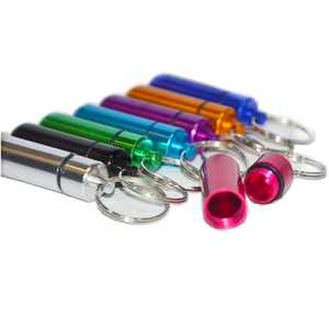 Mini kim loại Pill chai hợp kim nhôm không thấm nước Keychain Y Pill hộp container - Product Image 4