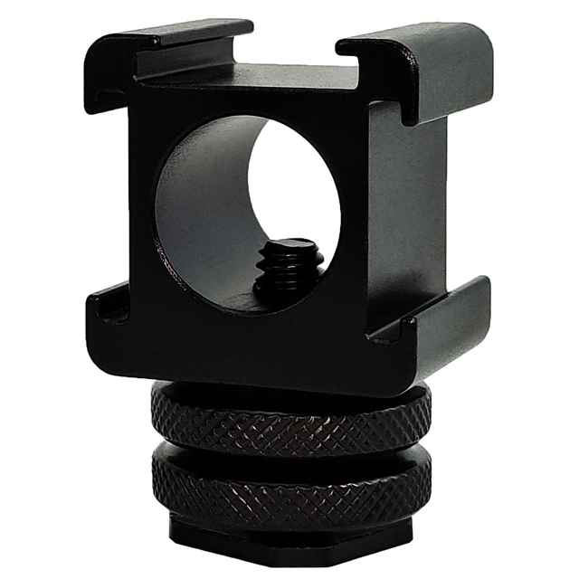Cold Shoe On-Camera Mount Adapter Extend Port Aluminum Alloy for Universal DSLR Cameras Microphone Monitor LED Video Light