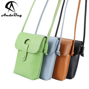 Sacs à bandoulière miniatures AndoBag pour femmes, sac pour téléphone portable en cuir véritable, porte-monnaie de luxe à bandoulière 1617 - Product Image 1