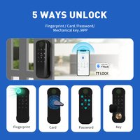 Cerradura Inteligente para Exterior con Certificación IP65, Cerradura Electrónica de Doble Huella Dactilar para Puerta Principal, Cerradura Digital de Metal para Villa, Montaje en Superficie