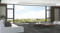 Ventanas y Puertas Corredizas de Aluminio para Villa con Pantalla de Persiana Horizontal de Doble Vidrio Resistente a Huracanes