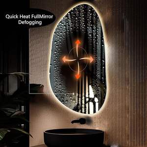 22x30 Zoll LED-Badezimmers piegel für die Wand, Antibes chlag spiegel für Badezimmer, 3 Farben und dimm bares Licht, horizontal/vertikal - Product Image 5