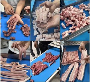 Máquina cortadora de carne fresca de res, cordero y cerdo totalmente automática para cortar y dar forma a tiras de forma rápida - Product Image 6