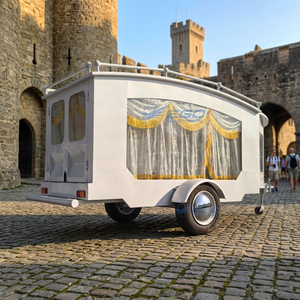 Limousine funéraire électrique de luxe personnalisée en structure acier avec 4 roues à vendre - Product Image 1