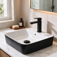 Robinet de lavabo thermostatique moderne monocommande monotrou en acier inoxydable 304 brossé à poser sur le plan de travail pour salle de bain, garantie 5 ans