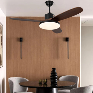 Ventiladores de techo LED modernos de estilo americano de 42 pulgadas con luz Control remoto Lámpara de ventilador de aspas de madera maciza para aplicación en la sala de estar - Product Image 6