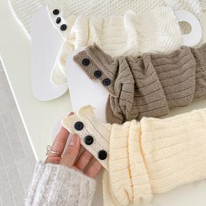 Jingwen OEM 2025 nouvelle mode tricoté jambières femmes Bobby chaussettes cheville pied poignets botte Toppers antidérapant chaud botte chaussettes - Product Image 6