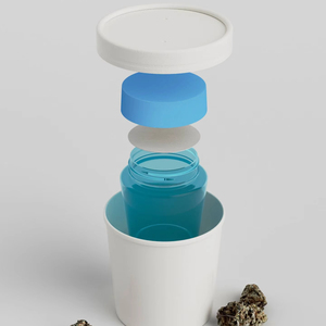 4oz d62xh76mm hình thang nhựa Jar Matte nắp trẻ em kháng thực phẩm lớp vật liệu CR chứng nhận tùy chỉnh bao bì cho thực phẩm - Product Image 1